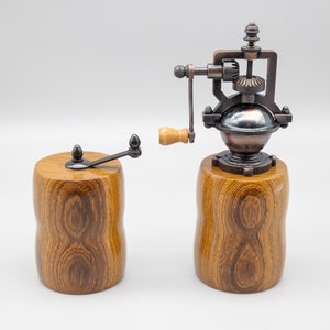 Salt and Pepper Mill Salt and Pepper Grinder Salt and Pepper shakers Cooking gifts Wedding gift Gift for him Wooden Mills image 2