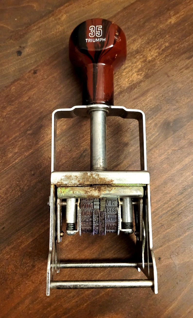 Vintage Office Stamp Numbering Machines - Bates, Triumph - Etsy