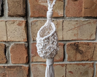 Macrame Pod for air plant or crystals, Macrame Nest, Macrame Hanging Plant Pouch