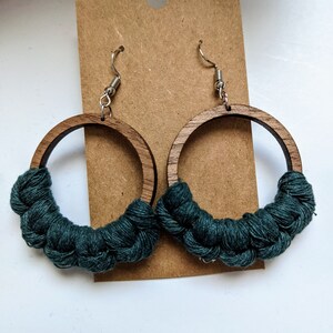 Macrame Hoop Earrings