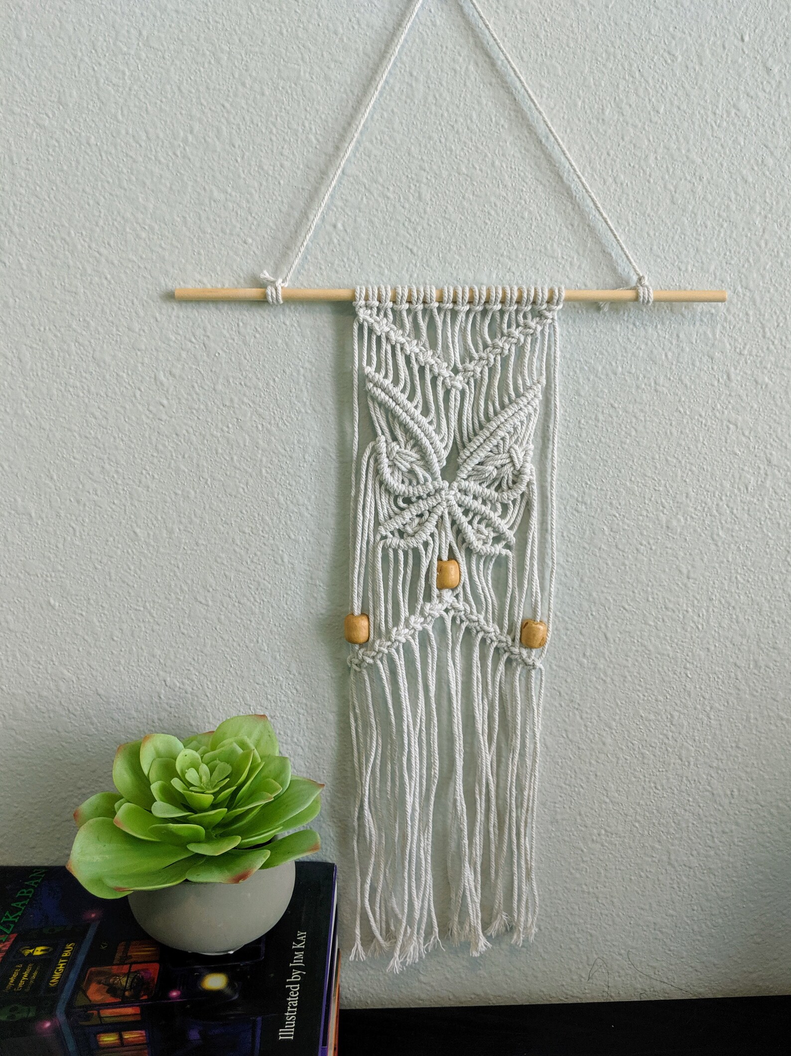 Macrame Butterfly Wall Hanging Nature Lover's Decor Etsy