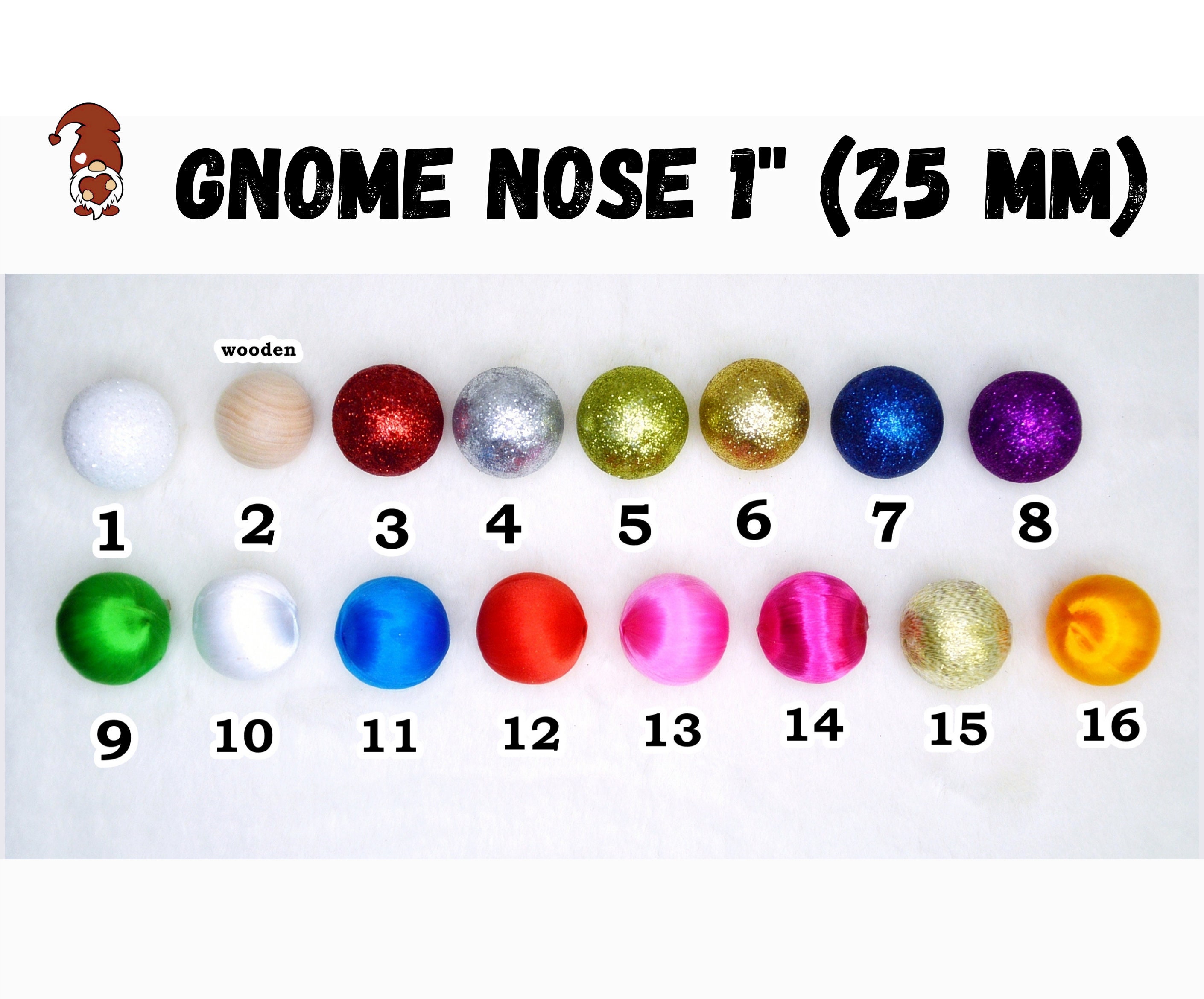 GNOME NOSE 1 25 mm Plastic Gnome Noses Decorative | Etsy