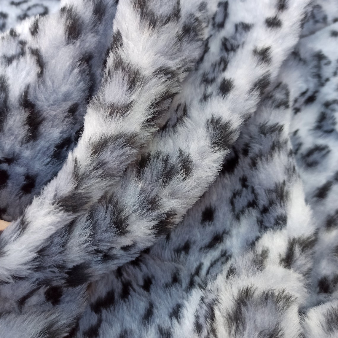 Snow Leopard Jacquard Faux Fur for Teddy Bear Fur and Home | Etsy