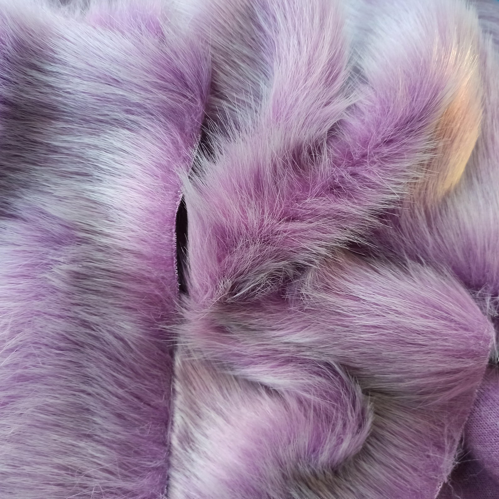 Realistic Faux Fur Arctic fox Purple with white tips As real Etsy