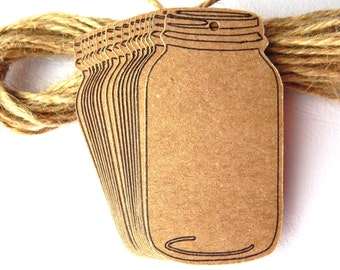 Etiquetas Kraft para tarros de cristal: etiquetas personalizadas para regalos de boda, regalos y baby shower