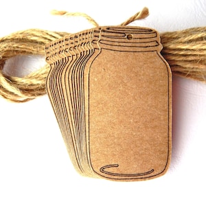 10 -100 pcs. Tarro de masón de etiquetas personalizadas, etiquetas personalizadas, etiquetas boda a Favor, etiqueta del regalo, ducha Favor Tags etiquetas Kraft, etiquetas regalo, etiquetas de la boda
