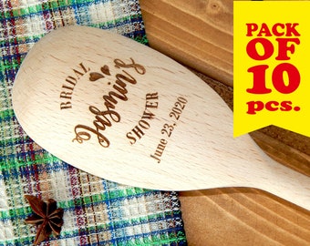 Houten lepels in bulk: bedankjes voor vrijgezellenfeesten, recept voor liefde (10 stuks)