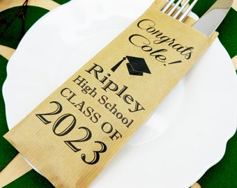 Gepersonaliseerde zilverwerkzakjes: Class of 2024 gebruiksvoorwerp