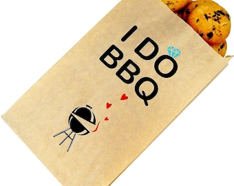 I Do BBQ Kraft Paper Favor Bags: Wedding Shower Treat Bags (Pack Of 25)