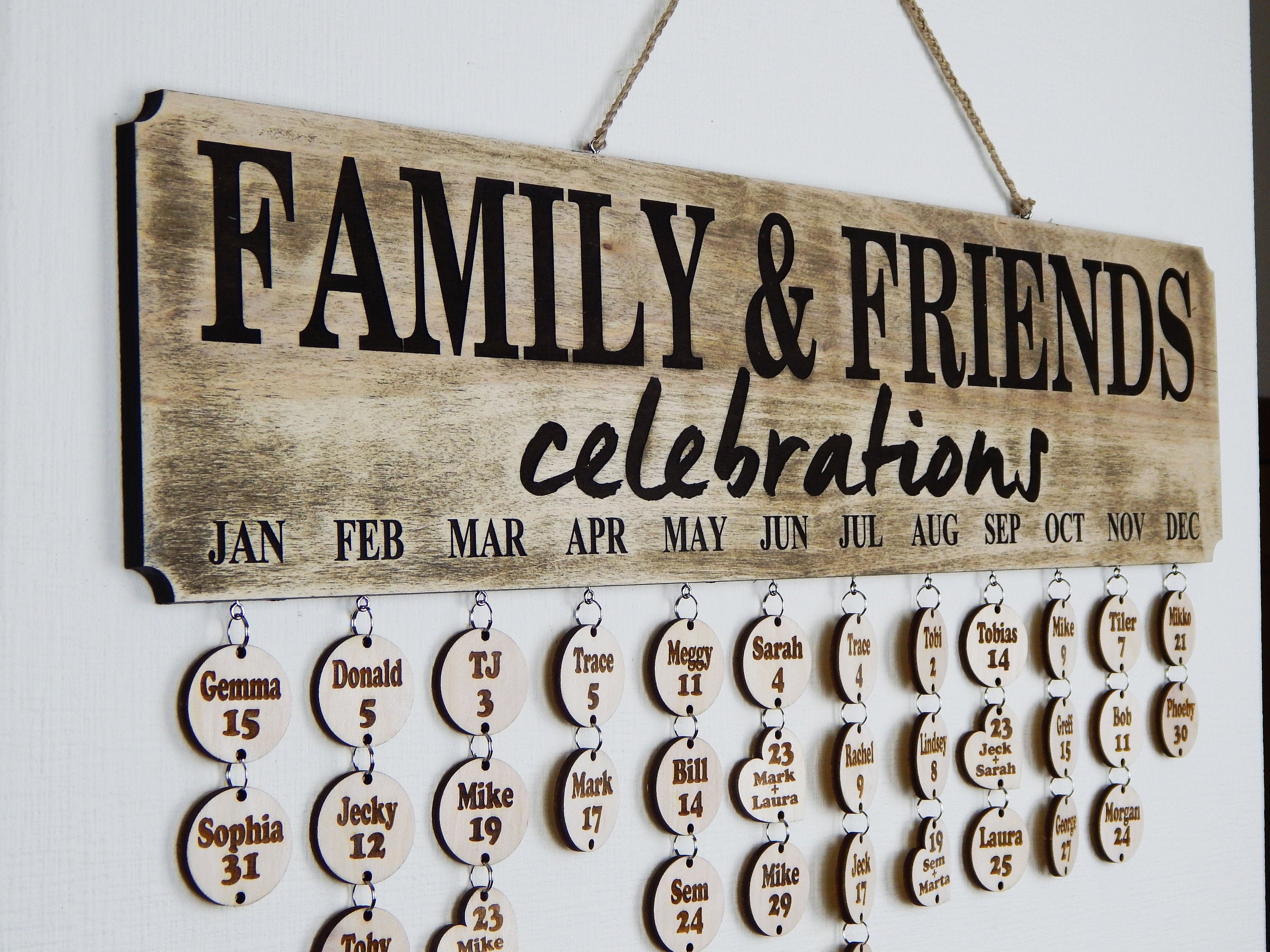 Family Birthday Board Birthday Calendar Birthday Sign Etsy UK