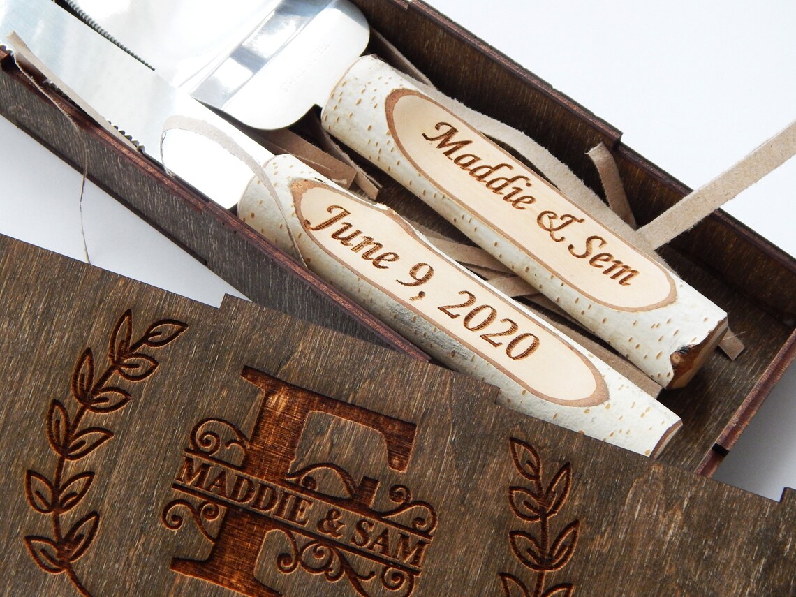 Wedding Personalized Knife Wedding Cake Set Cake Cutting Etsy