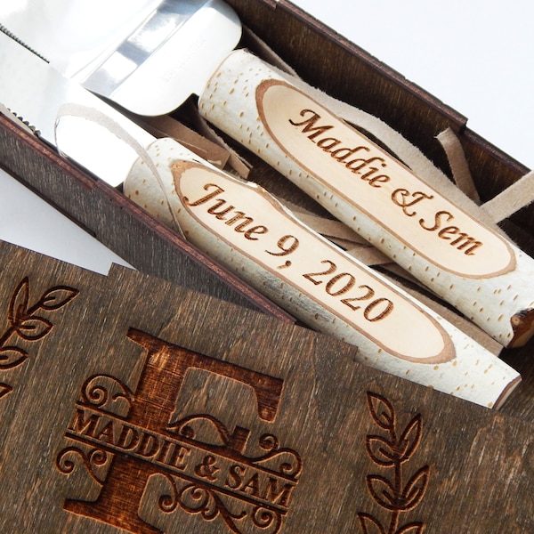 Wedding  Personalized Knife, Wedding Cake Set, Cake Cutting Set, Personalized Knives, Cake Knife Set, Cake Knife Set, Rustic Cake Server