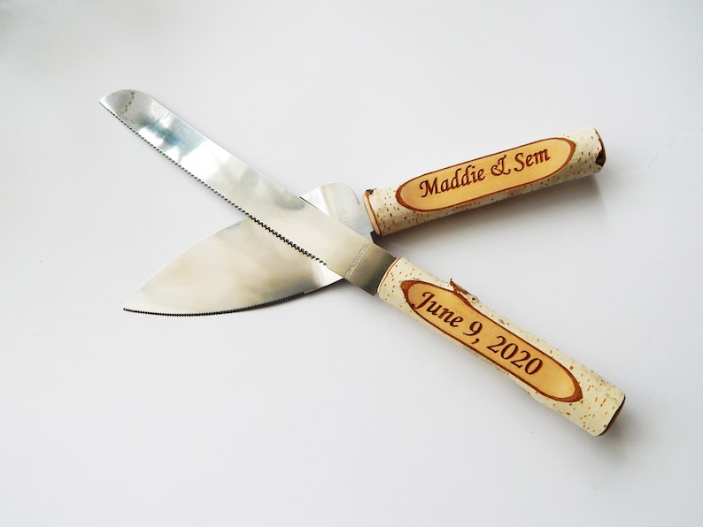 Wedding Personalized Knife Wedding Cake Set Cake Cutting Etsy Canada