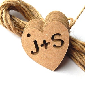 10 - 100 uds. Favores personalizados, etiquetas iniciales personalizadas, etiquetas de boda personalizadas, favores personalizados, etiquetas Kraft, etiquetas de regalo, fiesta, etiquetas de boda