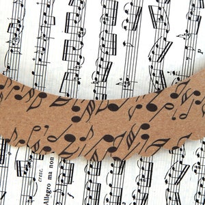 Set of 5 50 pc. Brown Kraft Scalloped Music Notes Cupcake Cupcake Wrappers, Brown Craft Paper Cupcake Liners, Kraft Paper Cups, Wedding image 4