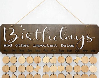Familieverjaardagsbord, familiekalender, familiefeesten, verjaardagsherinnering