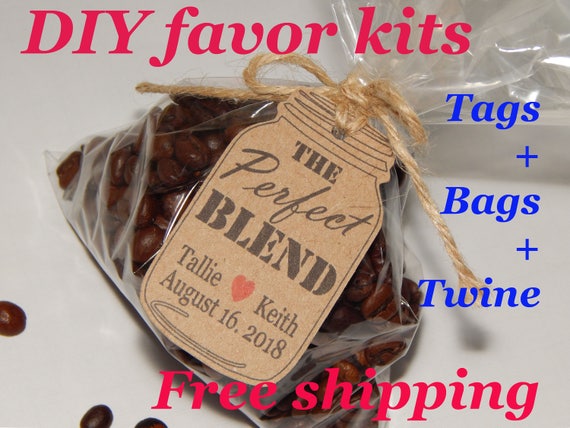 25 Pcs Diy Wedding Favor Coffee Tea Kits The Perfect Etsy