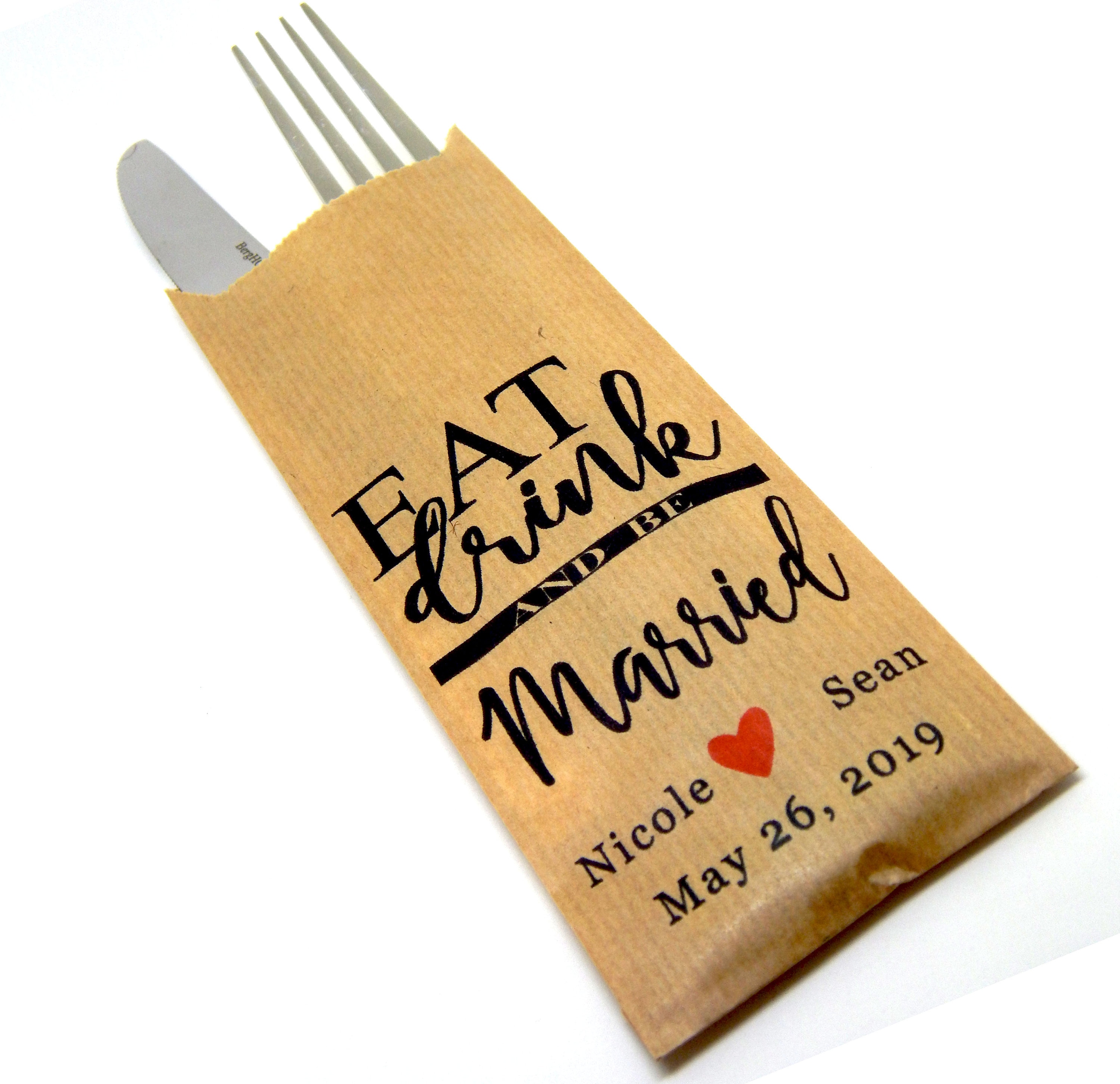 Set of 5 100 Pcs. Silverware Bags Place Setting Bags Etsy UK