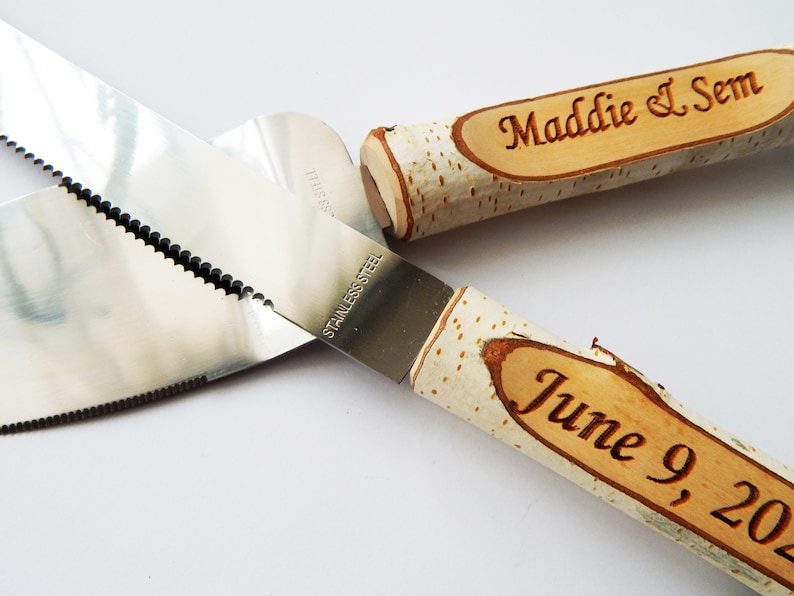 Wedding Personalized Knife Wedding Cake Set Cake Cutting Etsy