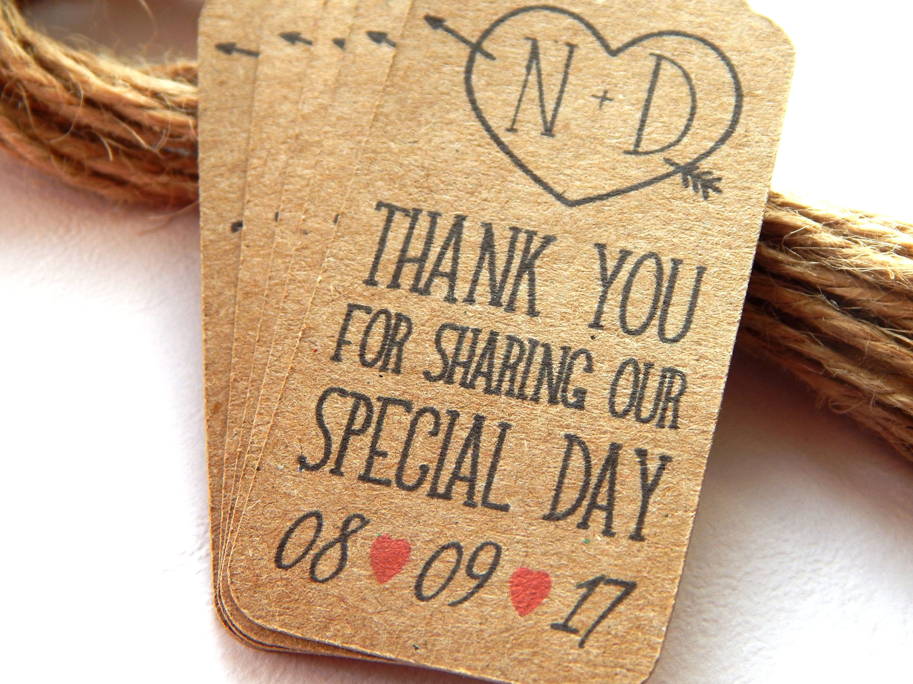 10 100 Pcs Thank You For Sharing Our Special Day Thank You Etsy