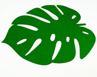 Felt Monstera Leaf Placemat: Botanic Table Decor