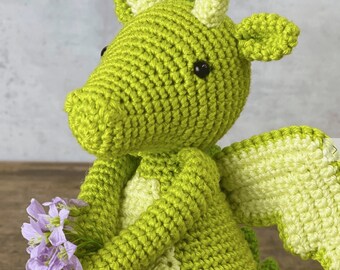 Doris Dragon Crochet Kit with yarn and pattern. Ideal gift for crochet lovers.