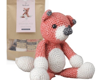 Splinter Fox Crochet Kit with yarn and pattern. Ideal gift for crochet lovers.