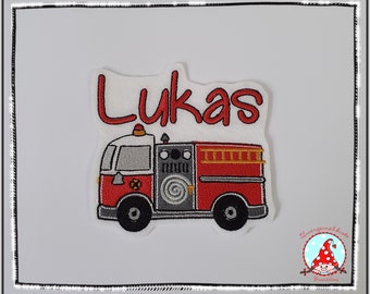 Fire truck Doodle embroidery file 13x18 16x26 18x30-3 sizes in one set Fire brigade