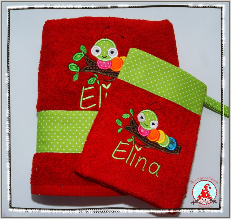 Handtuch & Waschlappen im Set mit Name und Motiv Waschhandschuh Towel Bild 5