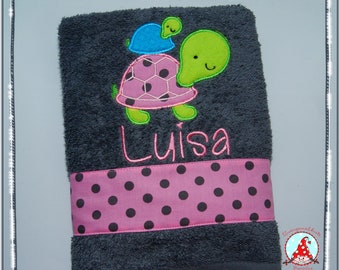 Handtuch mit Name und Motiv 50x100 Handtuch mit Borte Towel