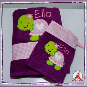 Handtuch & Waschlappen im Set mit Name und Motiv Waschhandschuh Towel Bild 7