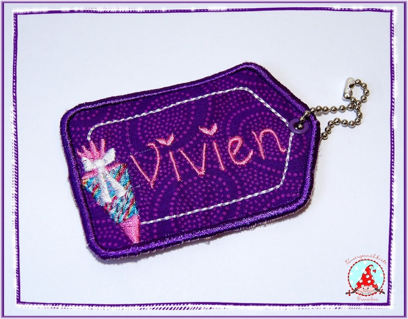 Name tags with name sloth and motif pendant ranzen school bag sugar bag suitcase pendant