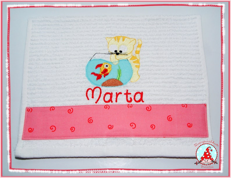 Guest towel with name & motif Borte guest towel embroidered terry towel image 9