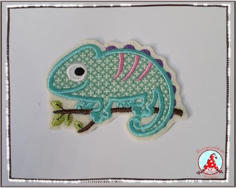 Patch chameleon application iron-on patches chameleons