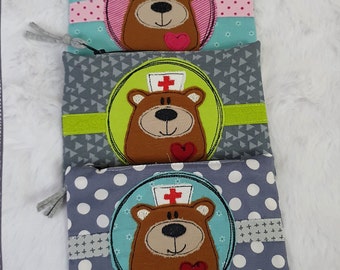 Bolsa de primeros auxilios pequeña bolsa de yeso oso único mini neceser bolso para niños botiquín de primeros auxilios de viaje mini neceser