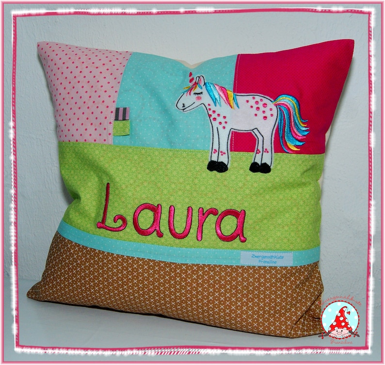 Name Pillow Patch Pillow Case With Name & Motif 40x40 Cuddly Etsy