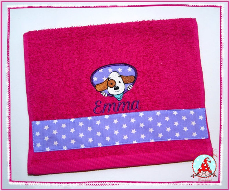Guest towel with name & motif Borte guest towel embroidered terry towel image 2