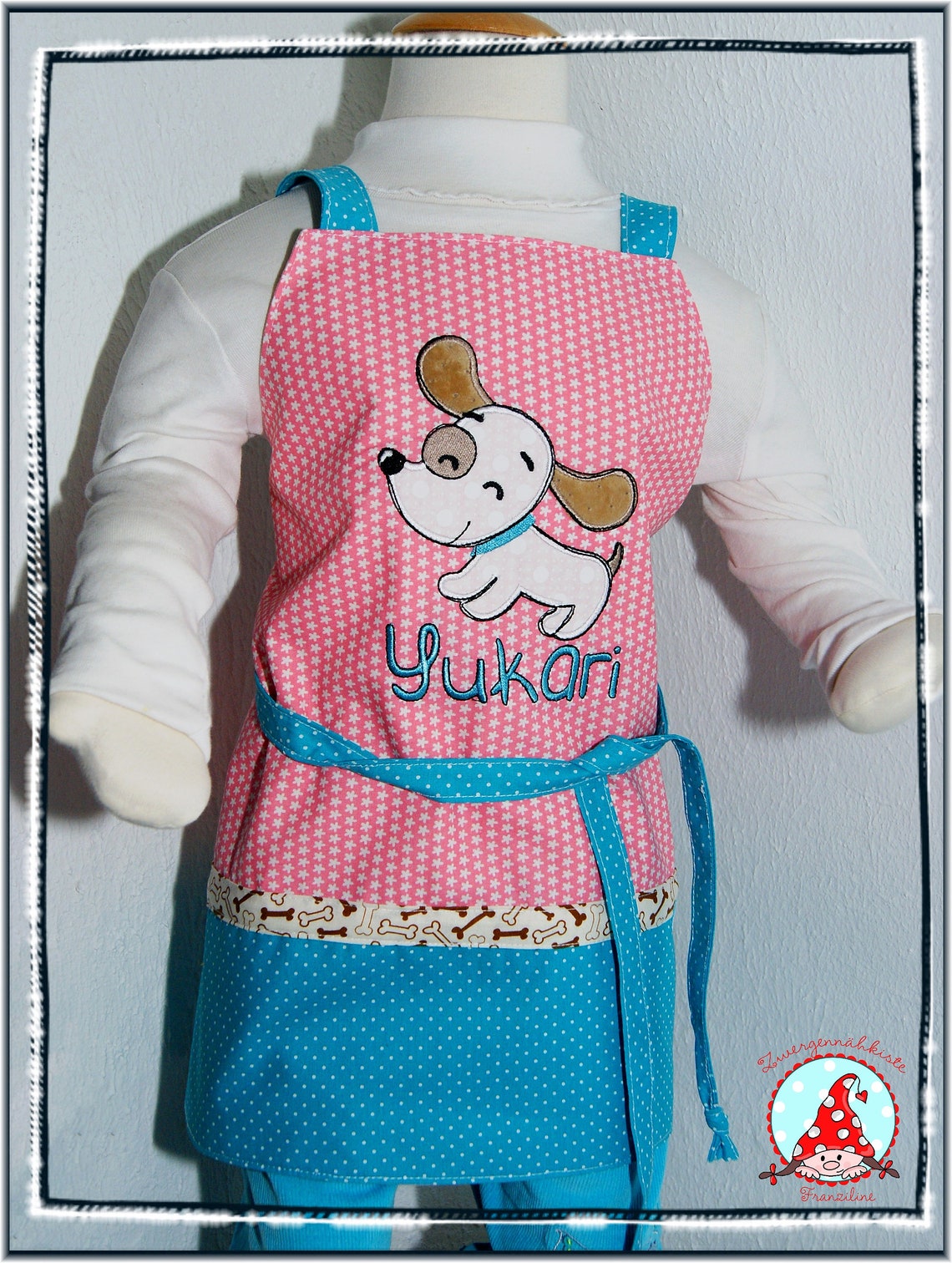 schürze mit namen und motiv