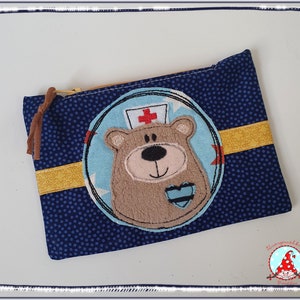 Small plaster bag bear unique mini toiletry bag children's bag travel pharmacy mini toiletry bag first aid kit