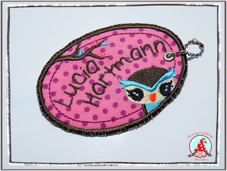 Name tags with name sloth and motif pendant ranzen school bag sugar bag suitcase pendant