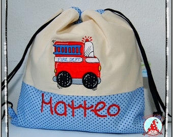 Gym Bag with Name & Motif Gymback Kindergarten Bag Bag Backpack Laundry Bag Kindergarten Backpack Cloth Bag
