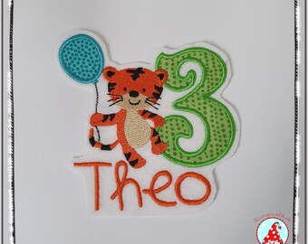 Patch Tiger & Number Application Balloon Press