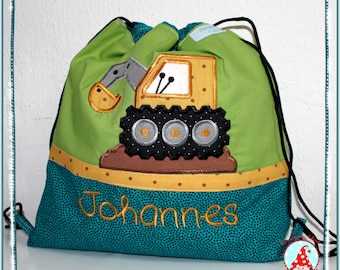 Gym Bag with Name & Motif Gymback Kindergarten Bag Bag Backpack Laundry Bag Kindergarten Backpack Cloth Bag