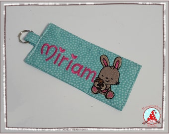 Keychain with Name & Motif for Big Small Trailer Luggage Tag Sports Bag School Bag