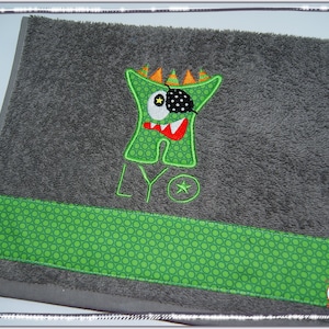 Guest towel with name & motif Borte guest towel embroidered terry towel image 1
