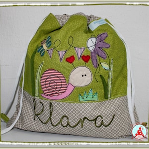 Turnbeutel mit Name & Motiv Gymback Kindergarten Beutel Tasche Rucksack Wäschebeutel Kindergartenrucksack Stoffbeutel