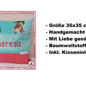 Personalized Name Pillow / Pillow with Name for Baby & Child / Patchwork Pillow Gift for Birth image 2