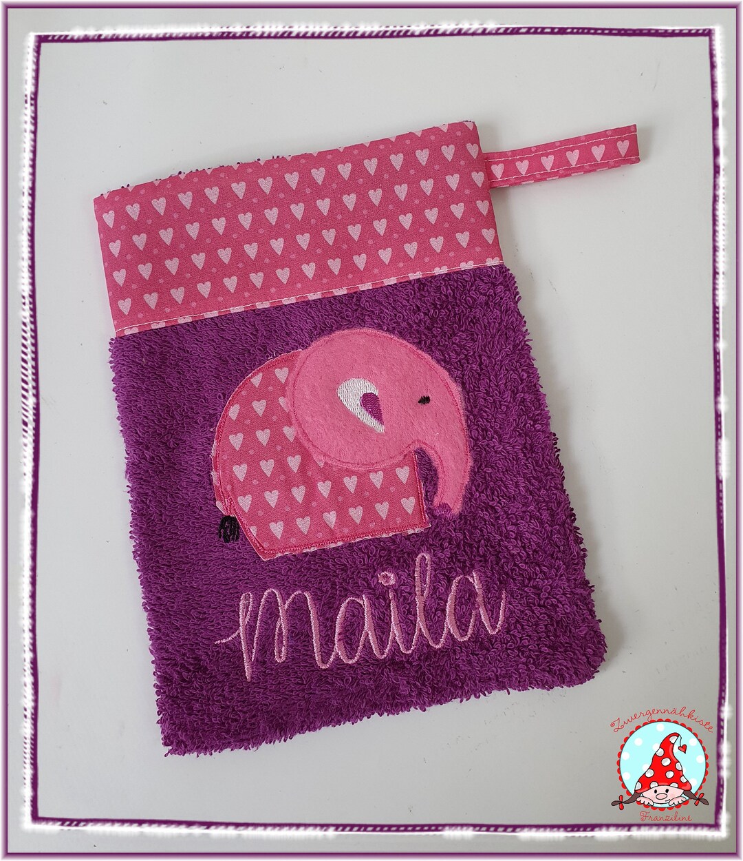 Washcloth With Name & Desired Motif Washing Gloves for Baby Children Etsy UK
