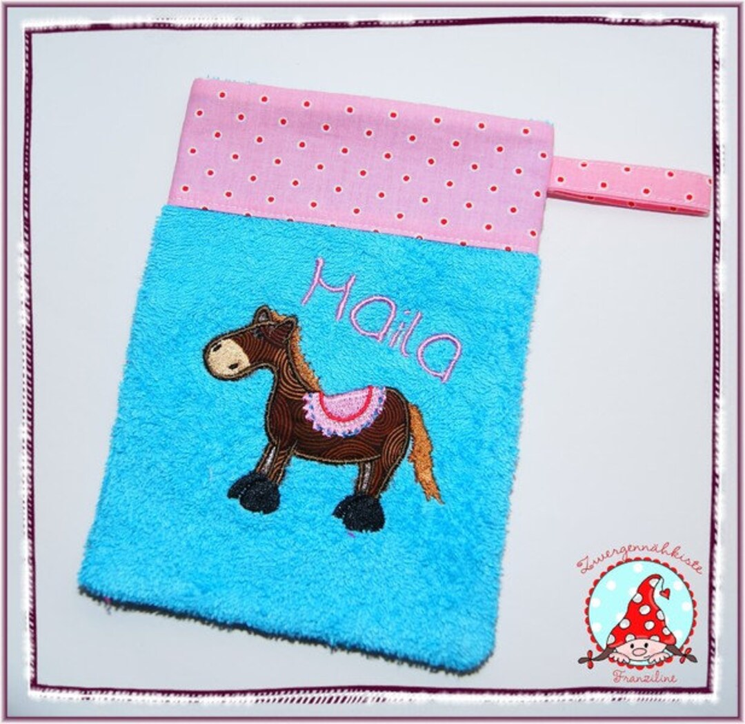 Washcloth With Name & Desired Motif Washing Glove Etsy