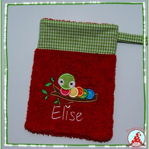 Washcloth with name & desired motif washing glove image 4